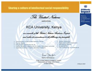 KCA University Joins UNAI