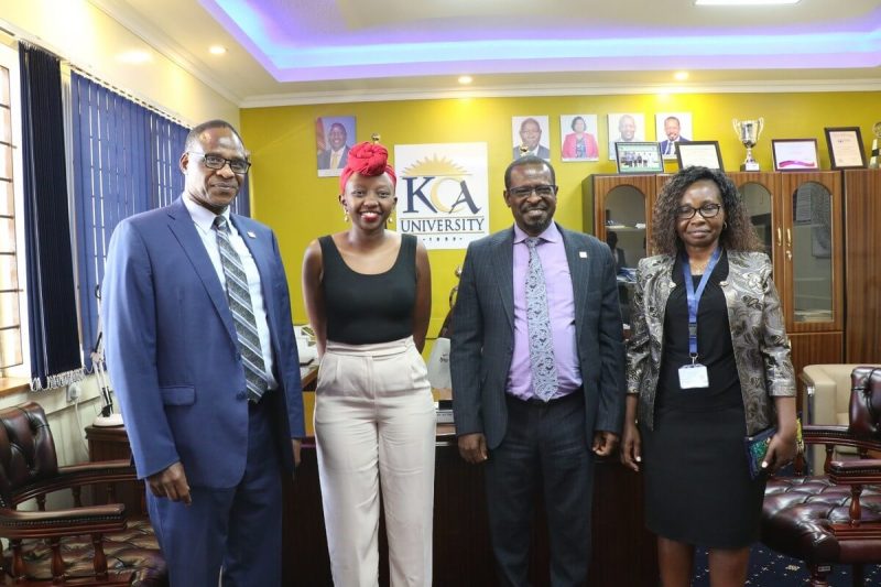 Charlene Ruto picture with KCAU VC & CEO and DVC-ASA, DVC-FPD & DVC-RIO