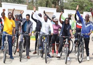 Picture-of-VC-and-DVCs-KCA-University-launches-cycling-tour