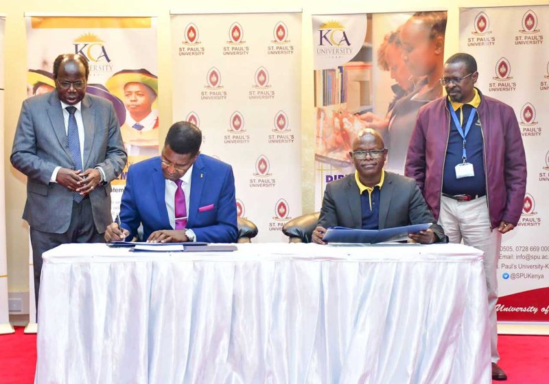 KCA University and St. Paul's Universities Sign Pact On Joint Research