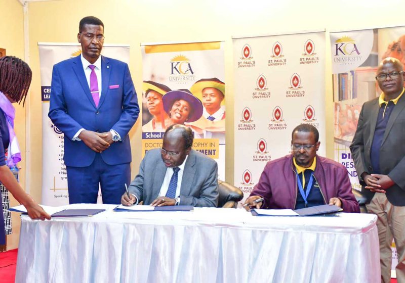 KCA University and St. Paul's Universities Sign Pact On Joint Research