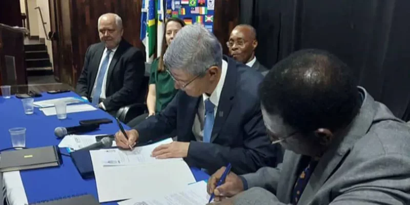 Prof. Isaiah I. C Wakindiki, among delegates at Historic AAU-UFRJ Partnership