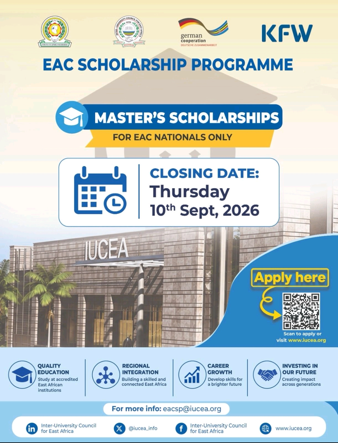 EACSP scholarship applicants at KCA University